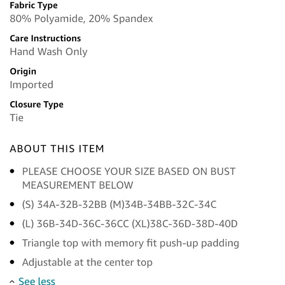 RELLECIGA Women's Tie Front Triangle Bikini Top- M - Picture 2 of 6